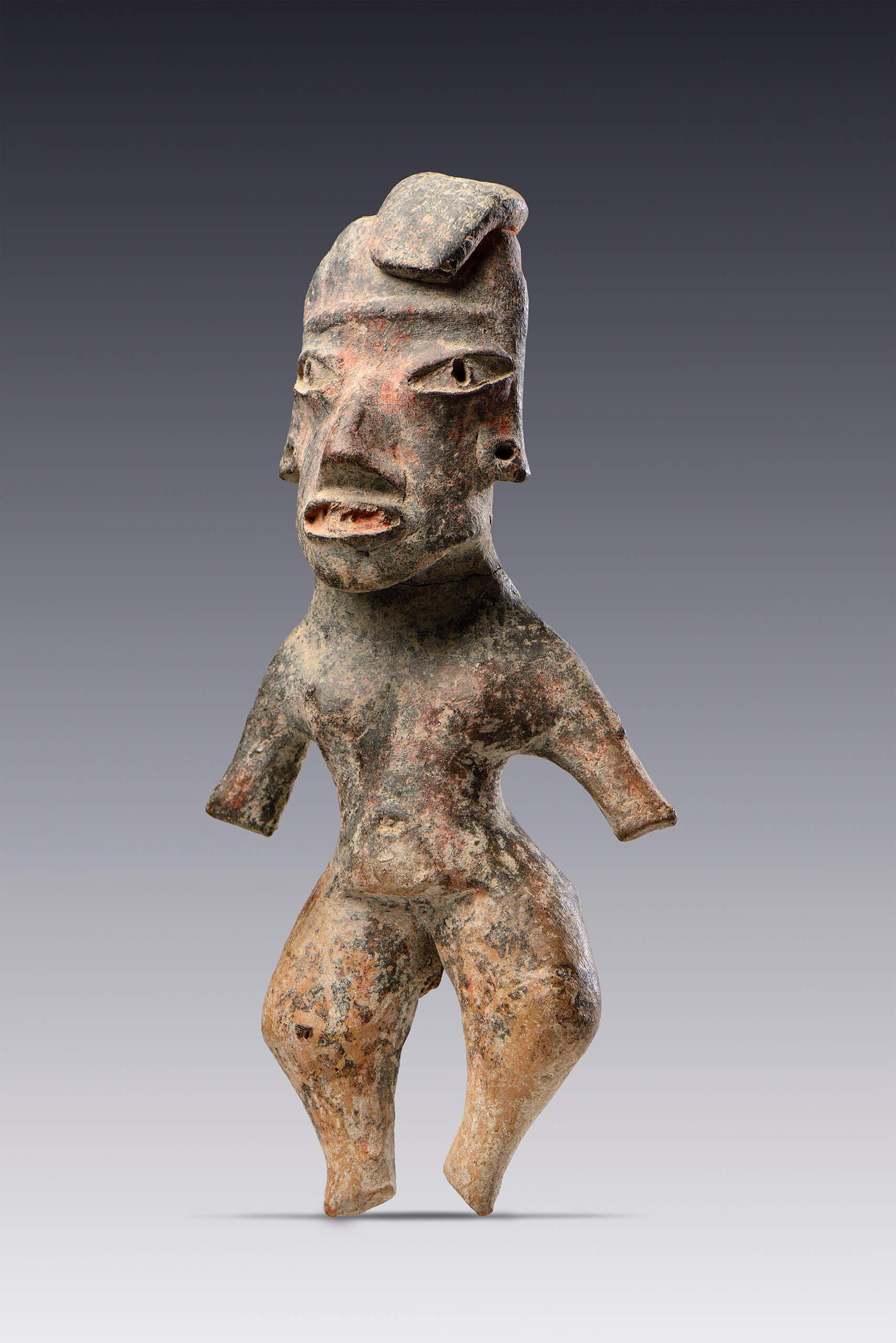 Figurilla femenina embarazada | El M&eacute;xico antiguo. Salas de Arte Prehisp&aacute;nico | Museo Amparo, Puebla