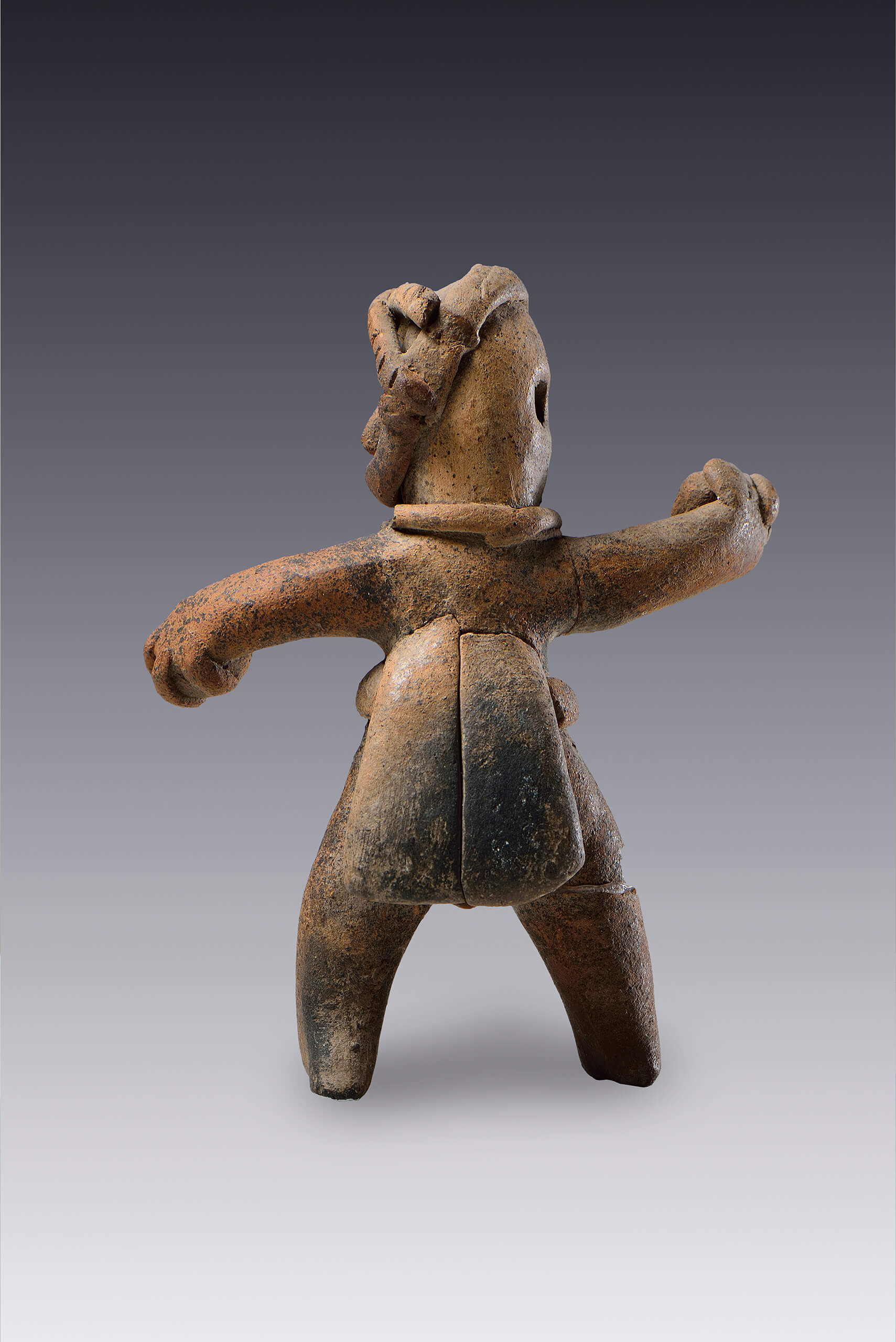 Jugador de pelota con careta | El México antiguo. Salas de Arte Prehispánico | Museo Amparo, Puebla