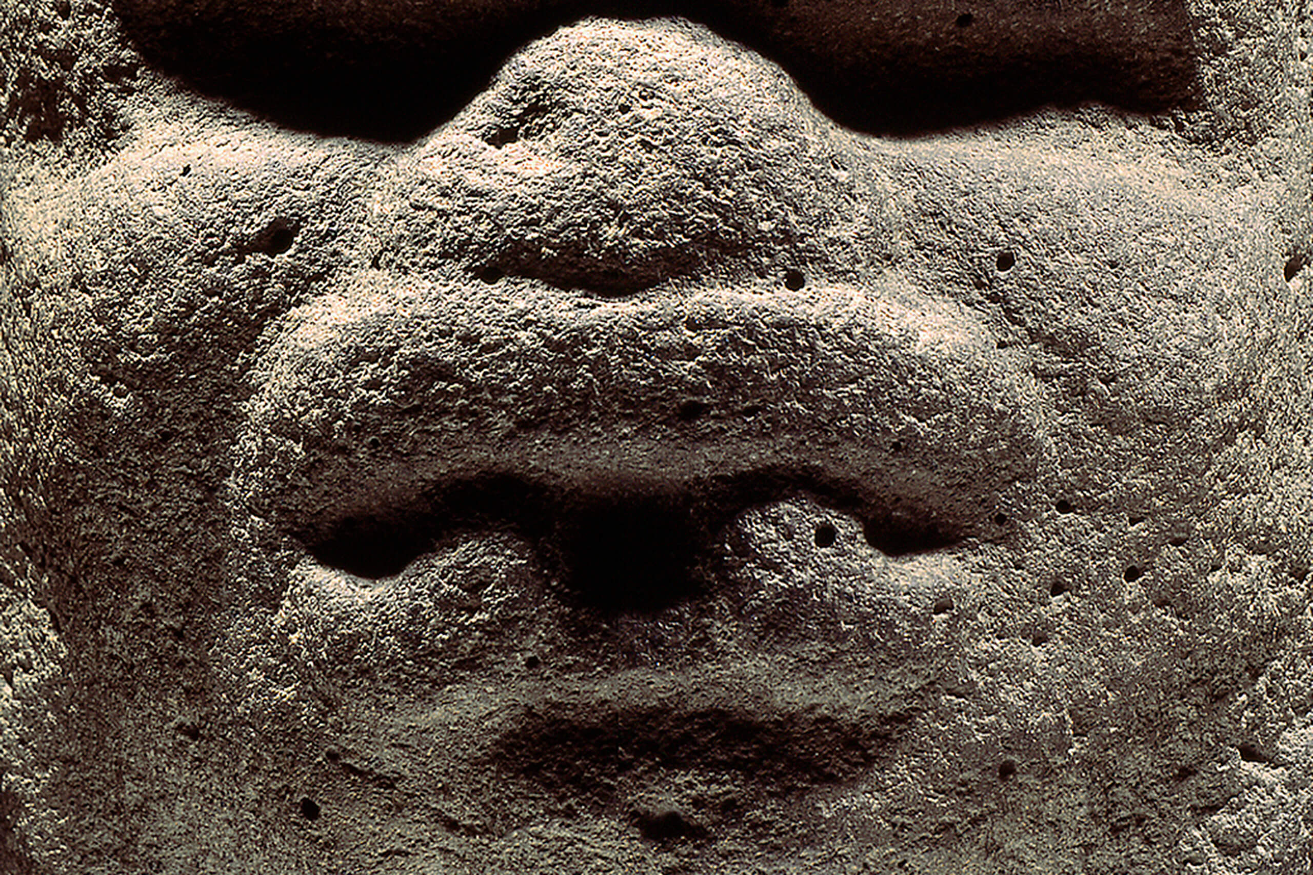 Cabeza desprendida de una escultura antropomorfa | El México antiguo. Salas de Arte Prehispánico | Museo Amparo, Puebla