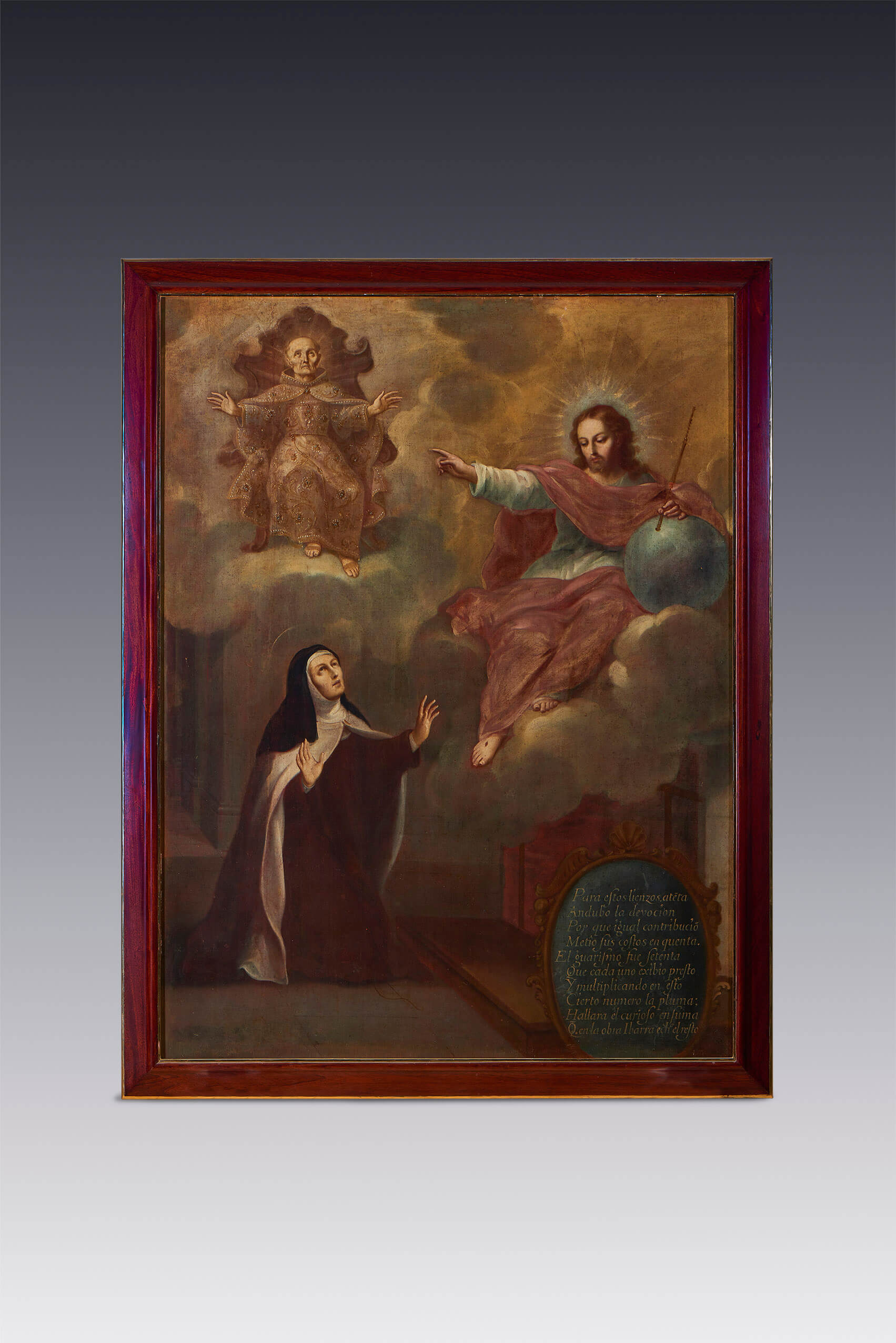 Promesa de Cristo a Santa Teresa sobre la intercesión de San  Pedro de Alcántara | José de Ibarra. el lenguaje del afecto | Museo Amparo, Puebla