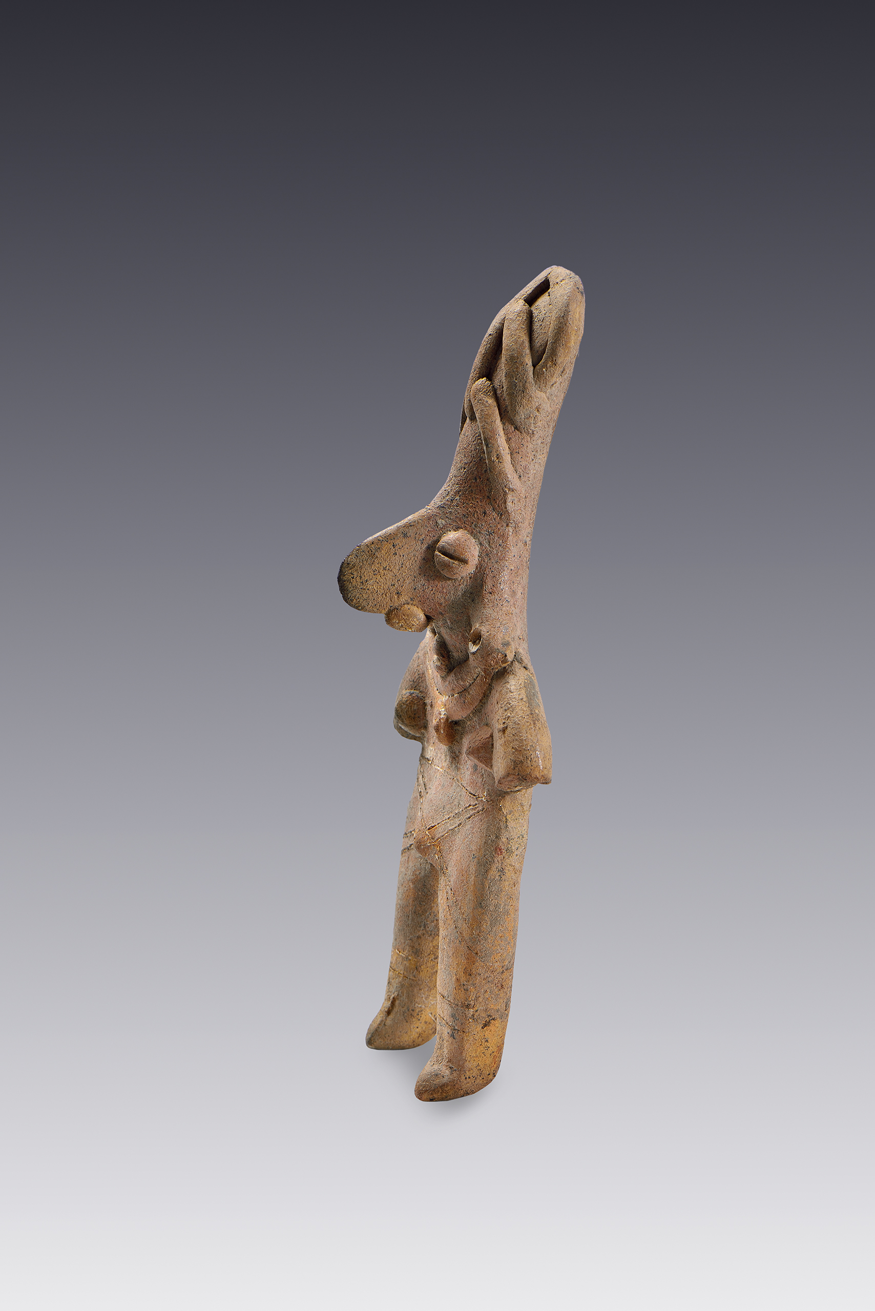 Figurilla con gargantilla | El México antiguo. Salas de Arte Prehispánico | Museo Amparo, Puebla