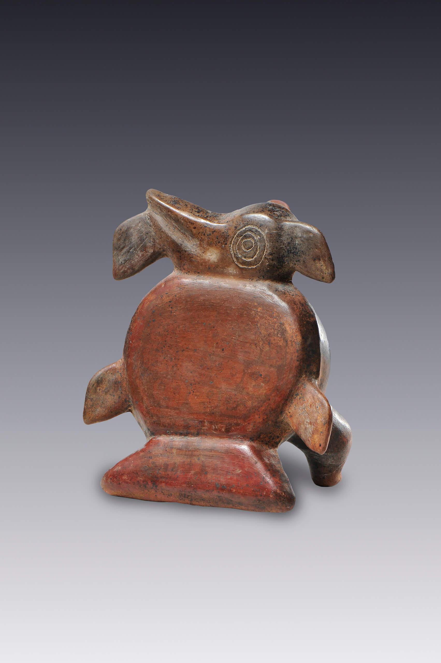 Vasija-respaldo aviforme | El México antiguo. Salas de Arte Prehispánico | Museo Amparo, Puebla