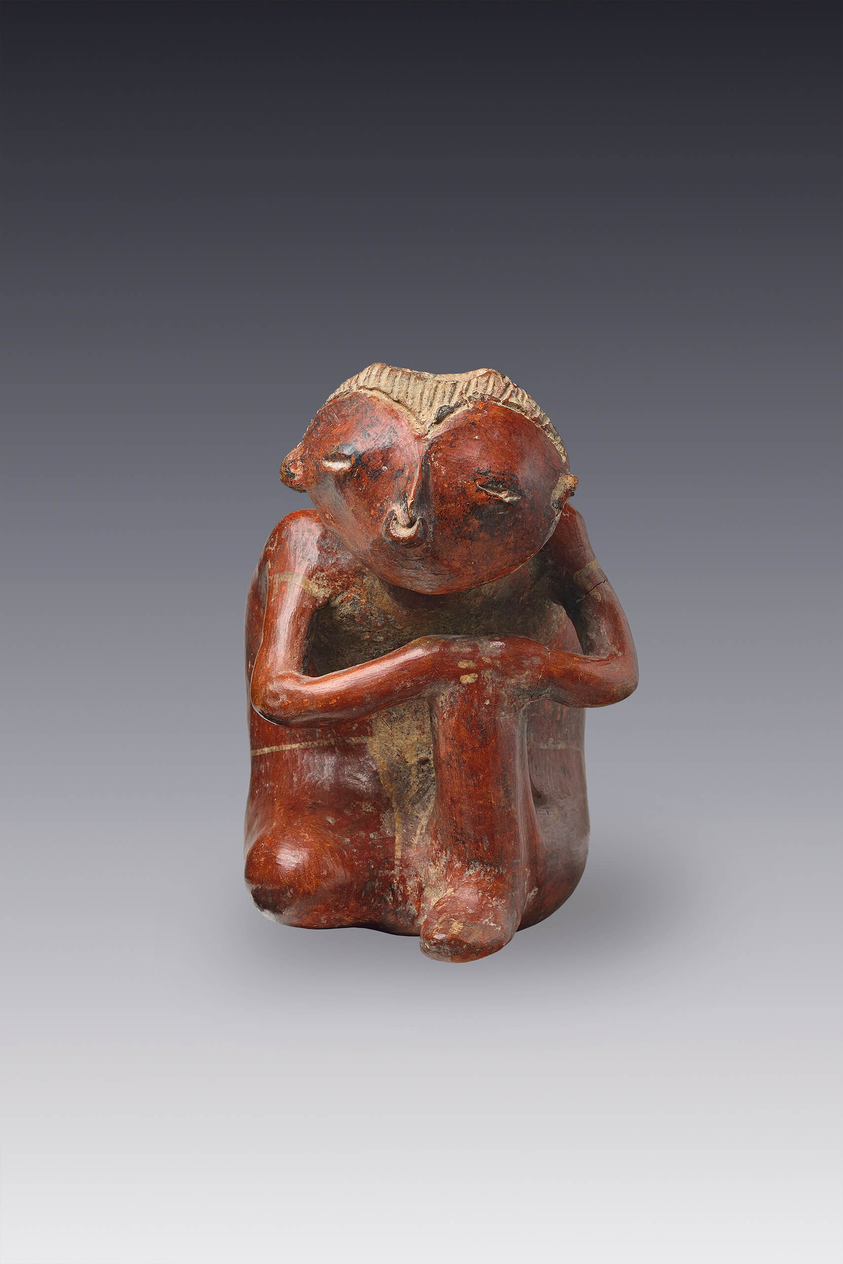 Ancianos en actitud de reposo o congoja | El México antiguo. Salas de Arte Prehispánico | Museo Amparo, Puebla