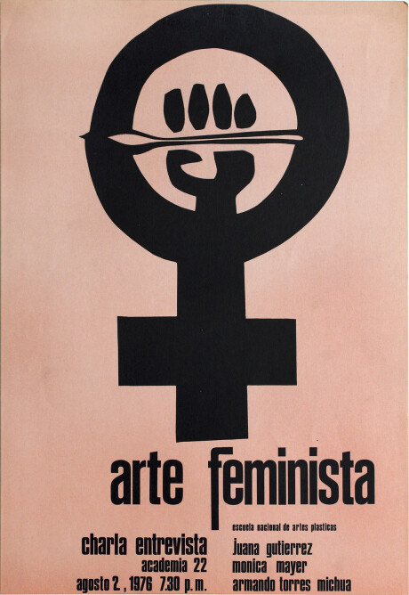 Cartel para mesa redonda sobre arte feminista