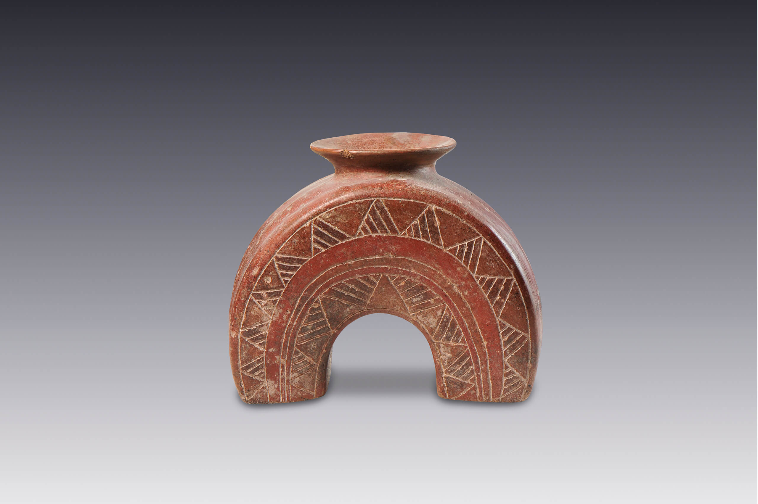 Vasija con forma de herradura | El México antiguo. Salas de Arte Prehispánico | Museo Amparo, Puebla