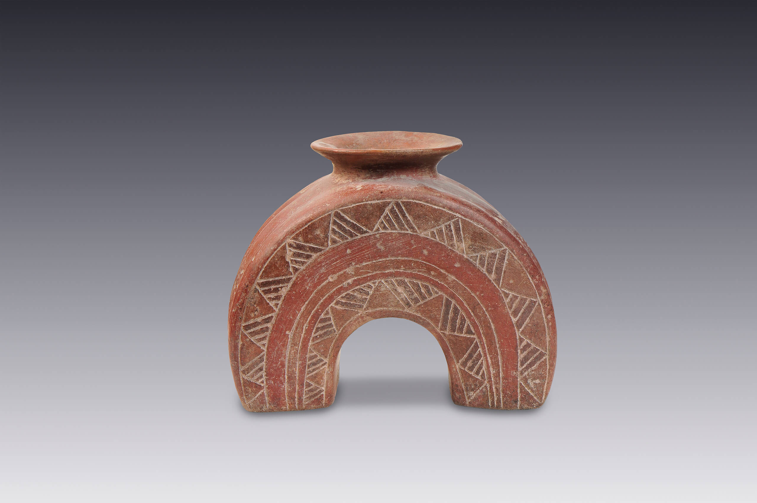 Vasija con forma de herradura | El México antiguo. Salas de Arte Prehispánico | Museo Amparo, Puebla
