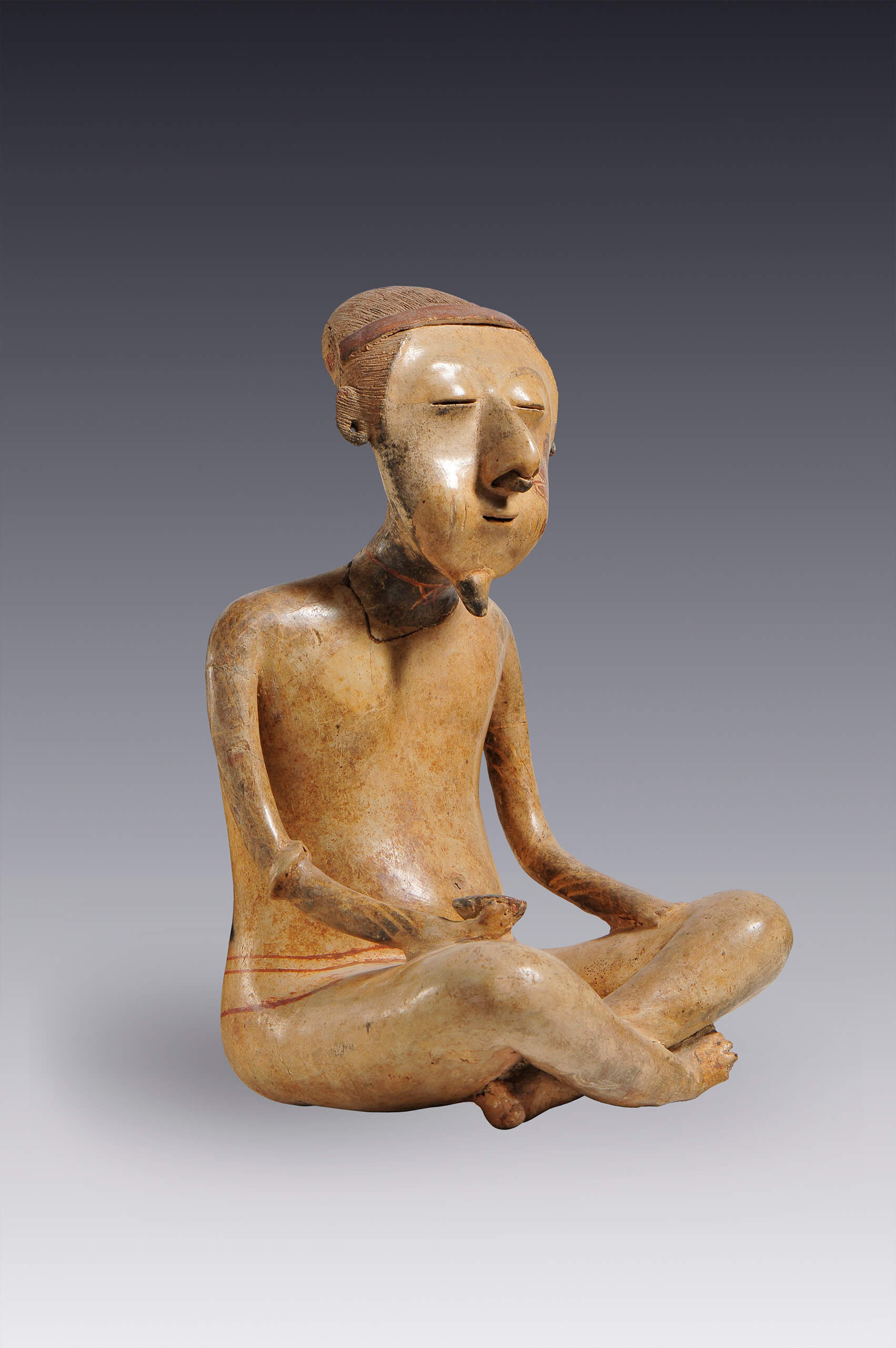Anciano que medita | El México antiguo. Salas de Arte Prehispánico | Museo Amparo, Puebla