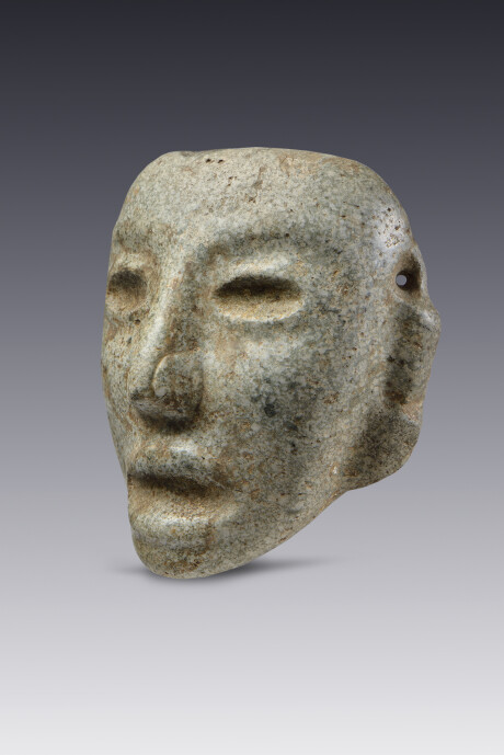 Máscara antropomorfa de rasgos prominentes tradición Altiplano central
