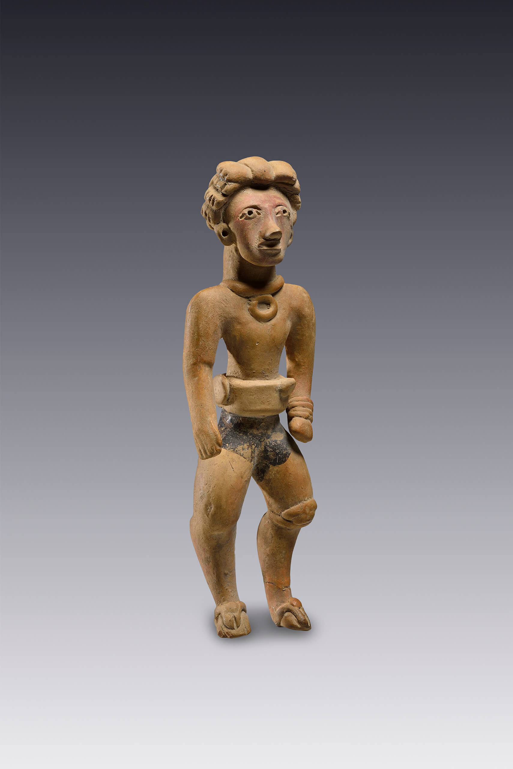 Jugador de pelota con cara roja | El México antiguo. Salas de Arte Prehispánico | Museo Amparo, Puebla
