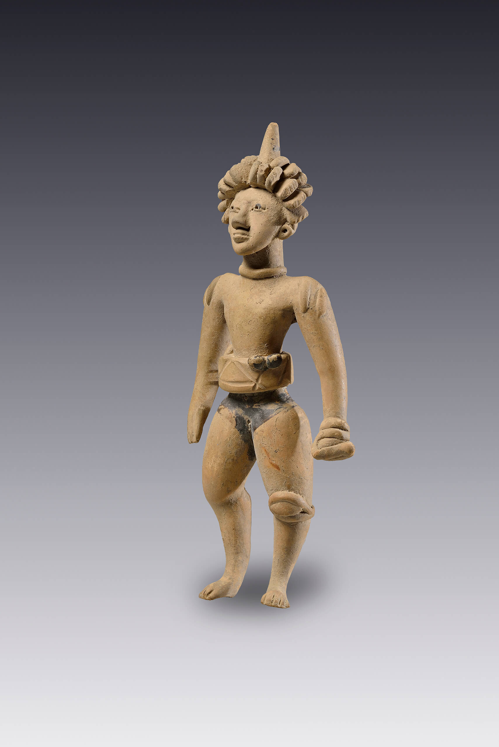 Jugador de pelota con yugo y manopla | El México antiguo. Salas de Arte Prehispánico | Museo Amparo, Puebla