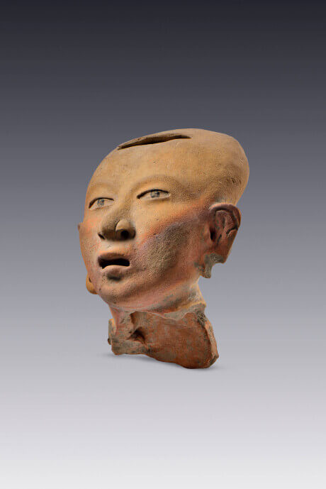 Rostro emitiendo una exhalaci&oacute;n