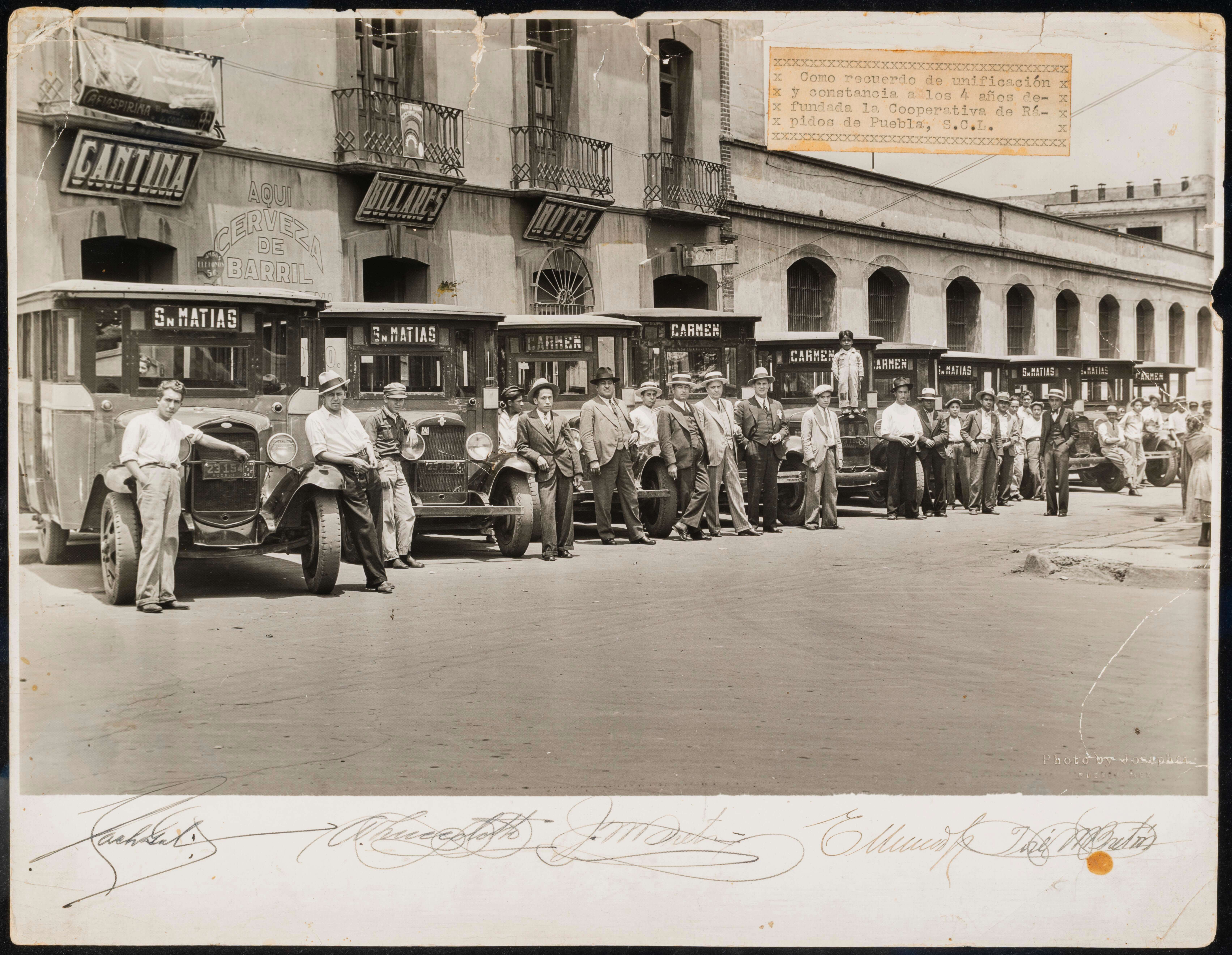 Unificaci&oacute;n de la Cooperativa de R&aacute;pidos | Memoria y relato. Fotograf&iacute;a en Puebla | Museo Amparo, Puebla