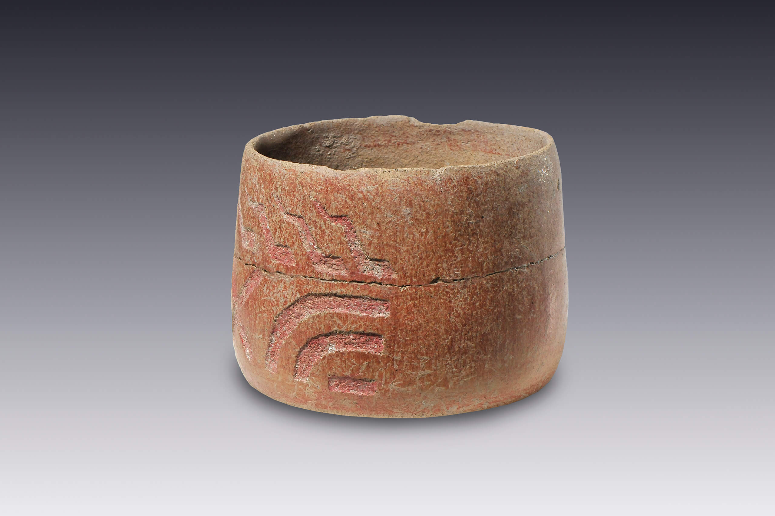 Vasija con símbolos abstractos | El México antiguo. Salas de Arte Prehispánico | Museo Amparo, Puebla