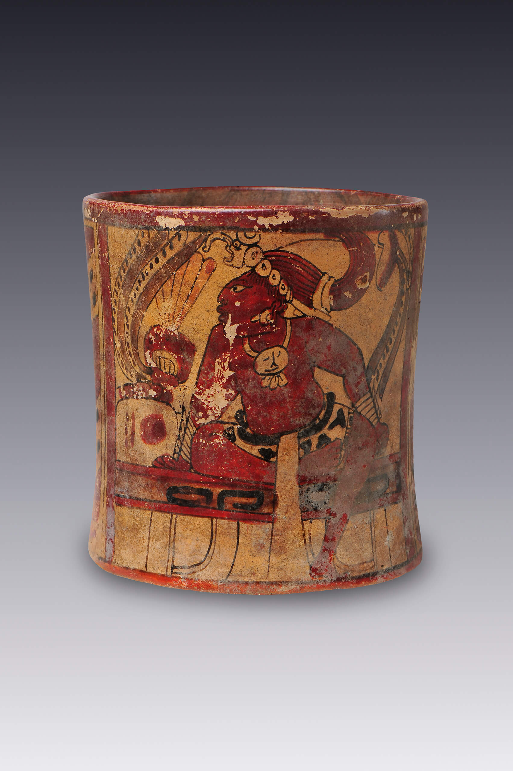 Vaso con escena palaciega | El México antiguo. Salas de Arte Prehispánico | Museo Amparo, Puebla