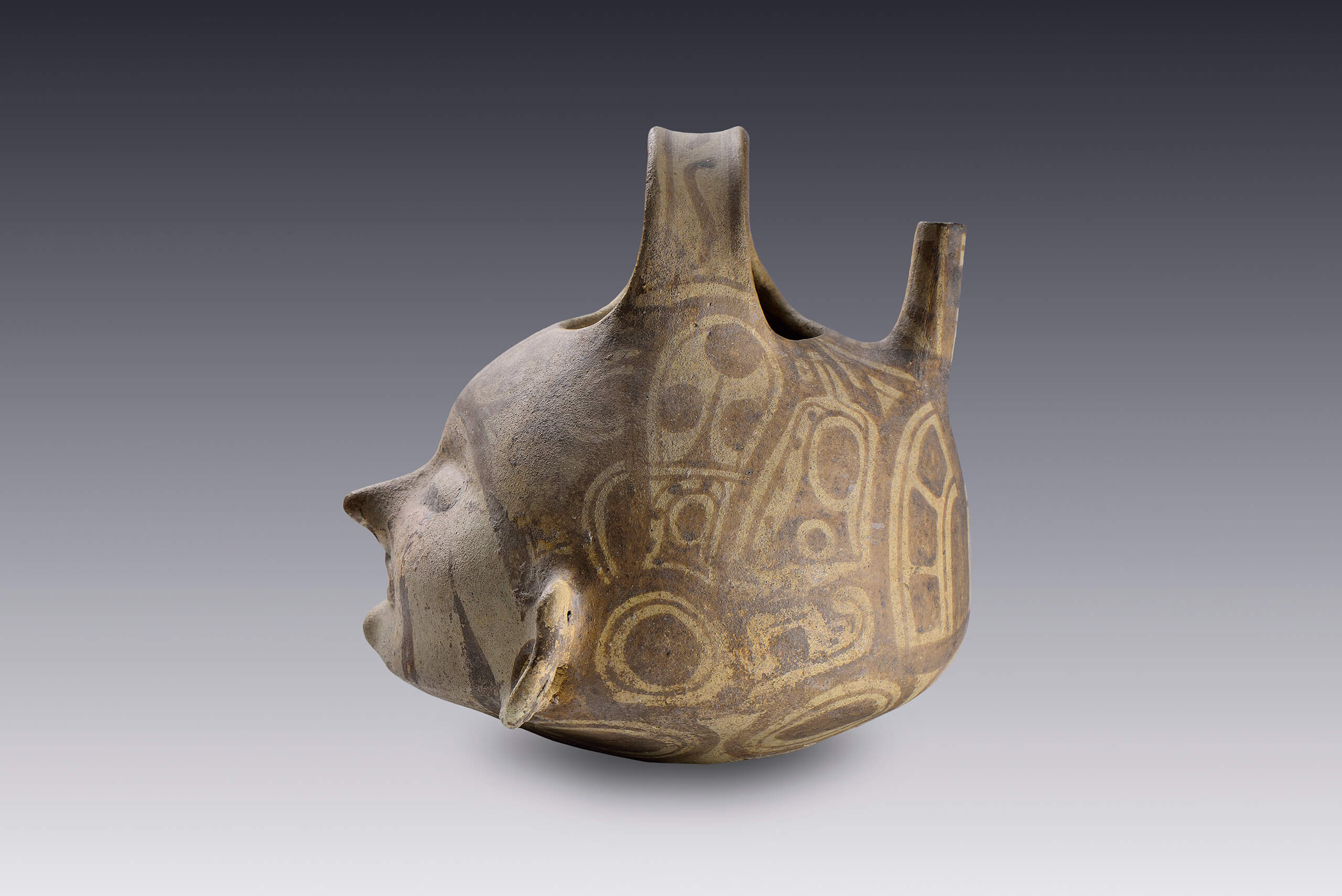 Vasija con rostro de dientes aserrados | El México antiguo. Salas de Arte Prehispánico | Museo Amparo, Puebla