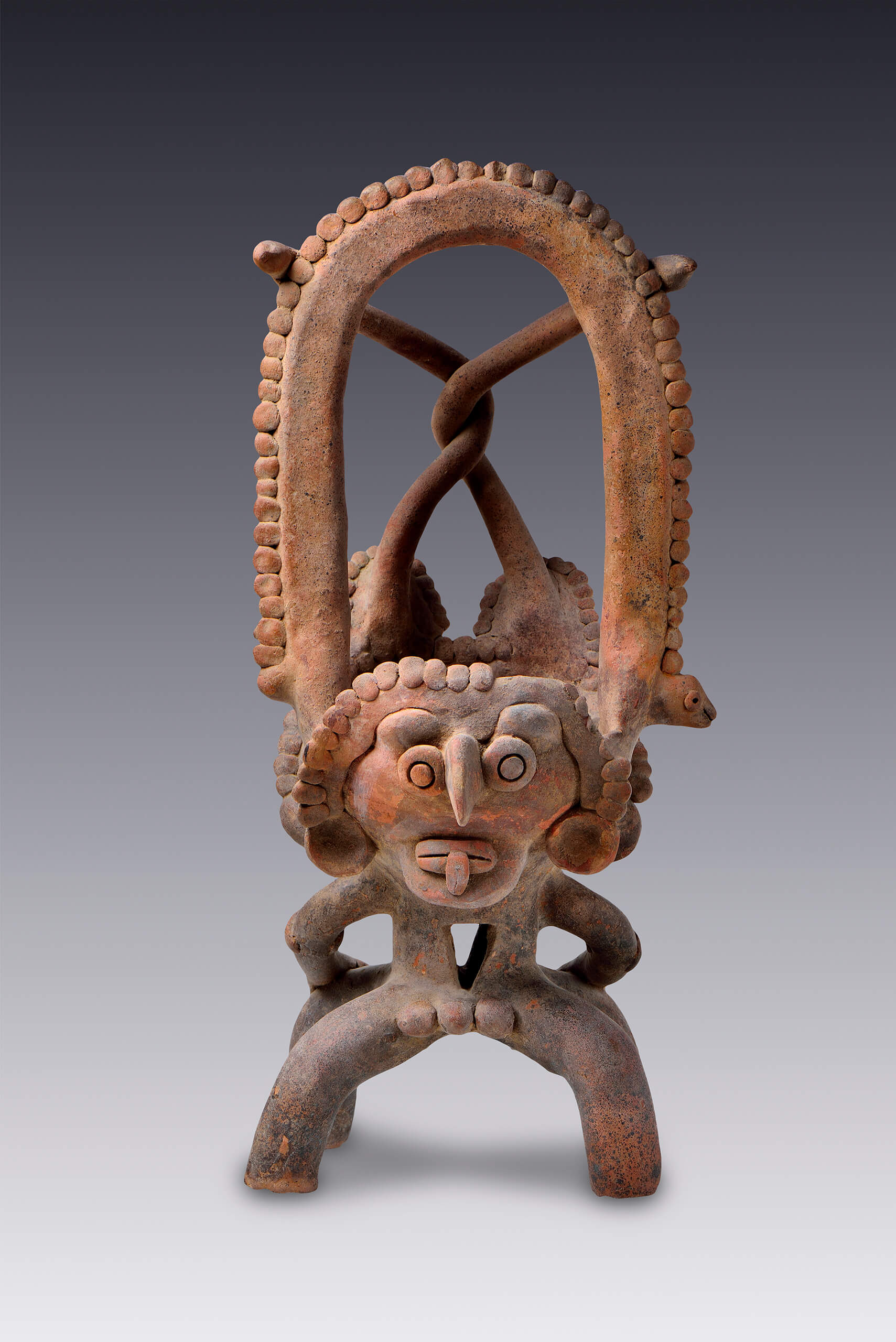 Brasero con una posible alegoría de la fertilidad masculina | El México antiguo. Salas de Arte Prehispánico | Museo Amparo, Puebla