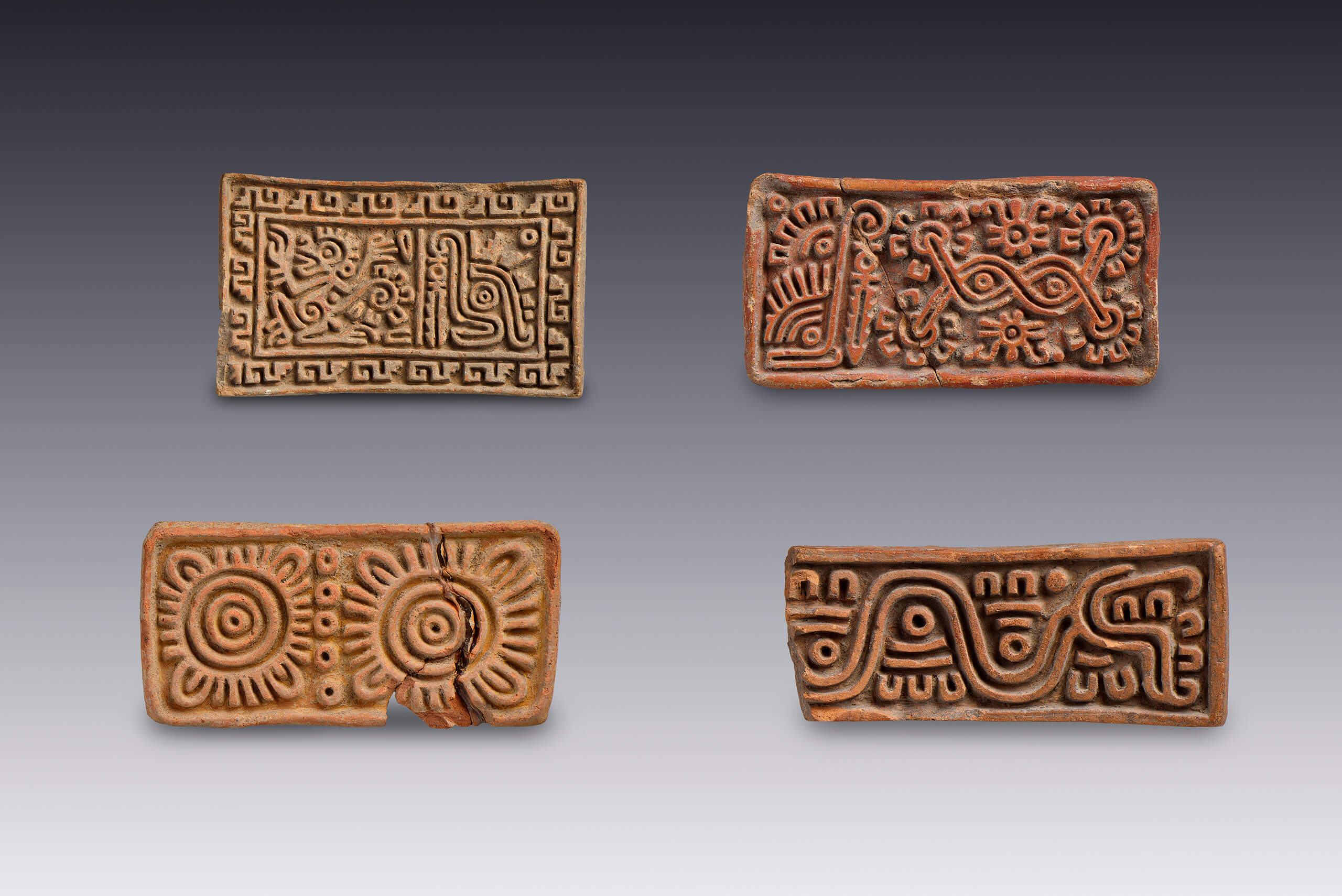 Sellos con formas geométricas y orgánicas | El México antiguo. Salas de Arte Prehispánico | Museo Amparo, Puebla