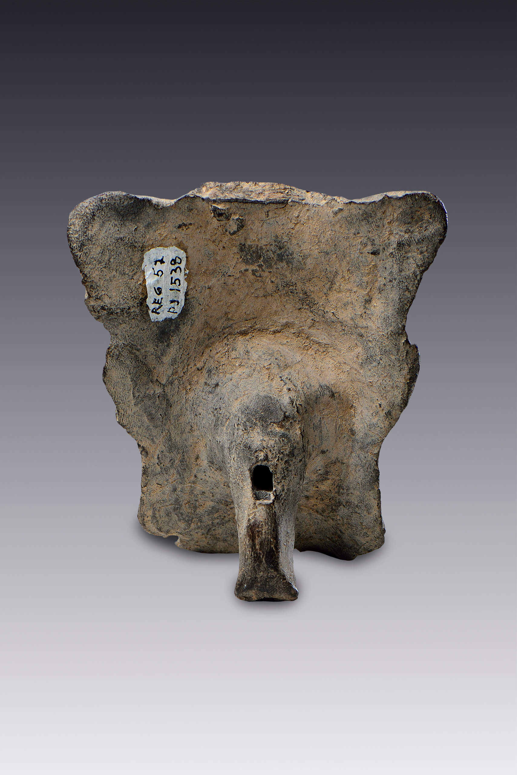 Silbato con la figura de un murciélago | El México antiguo. Salas de Arte Prehispánico | Museo Amparo, Puebla
