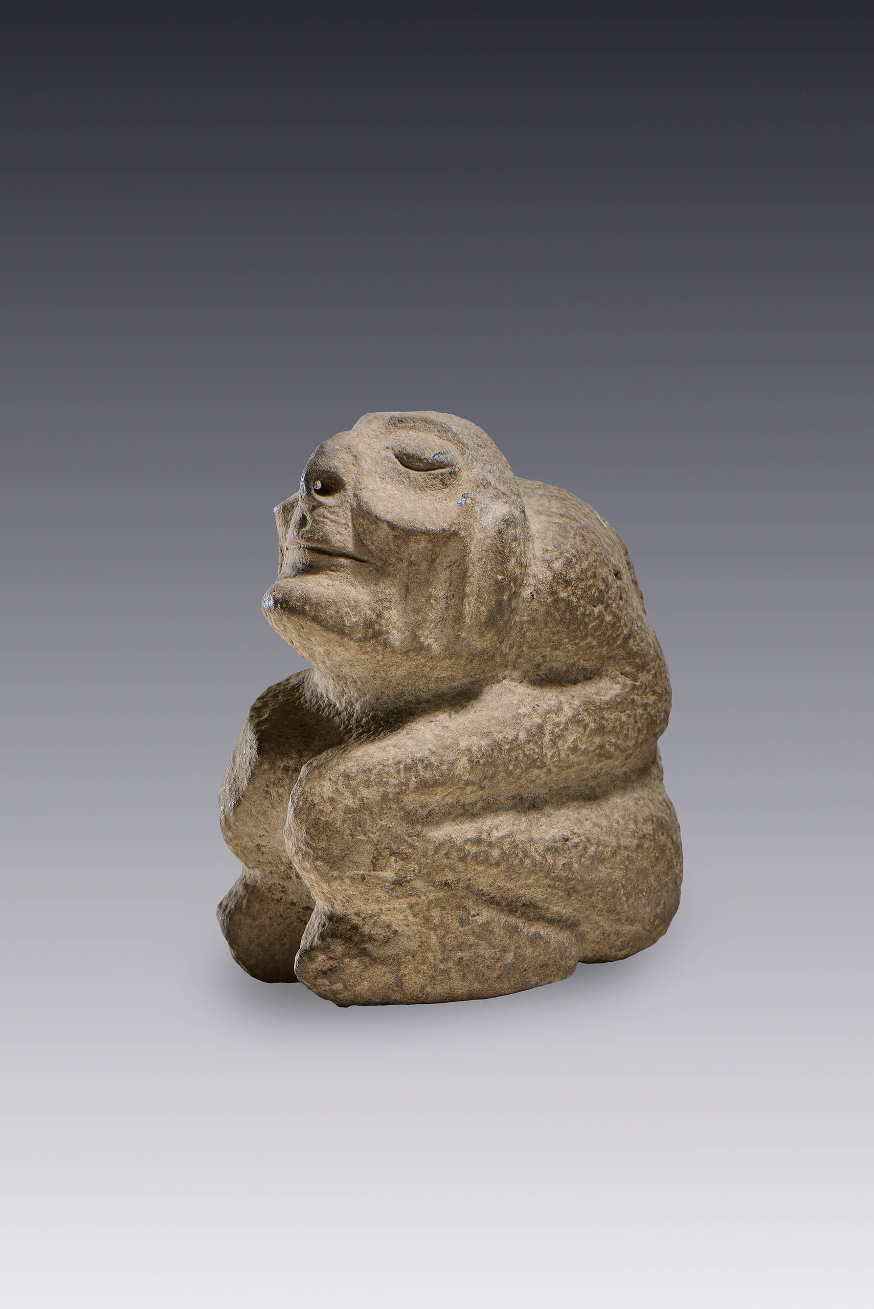 Anciano en cuclillas | El México antiguo. Salas de Arte Prehispánico | Museo Amparo, Puebla
