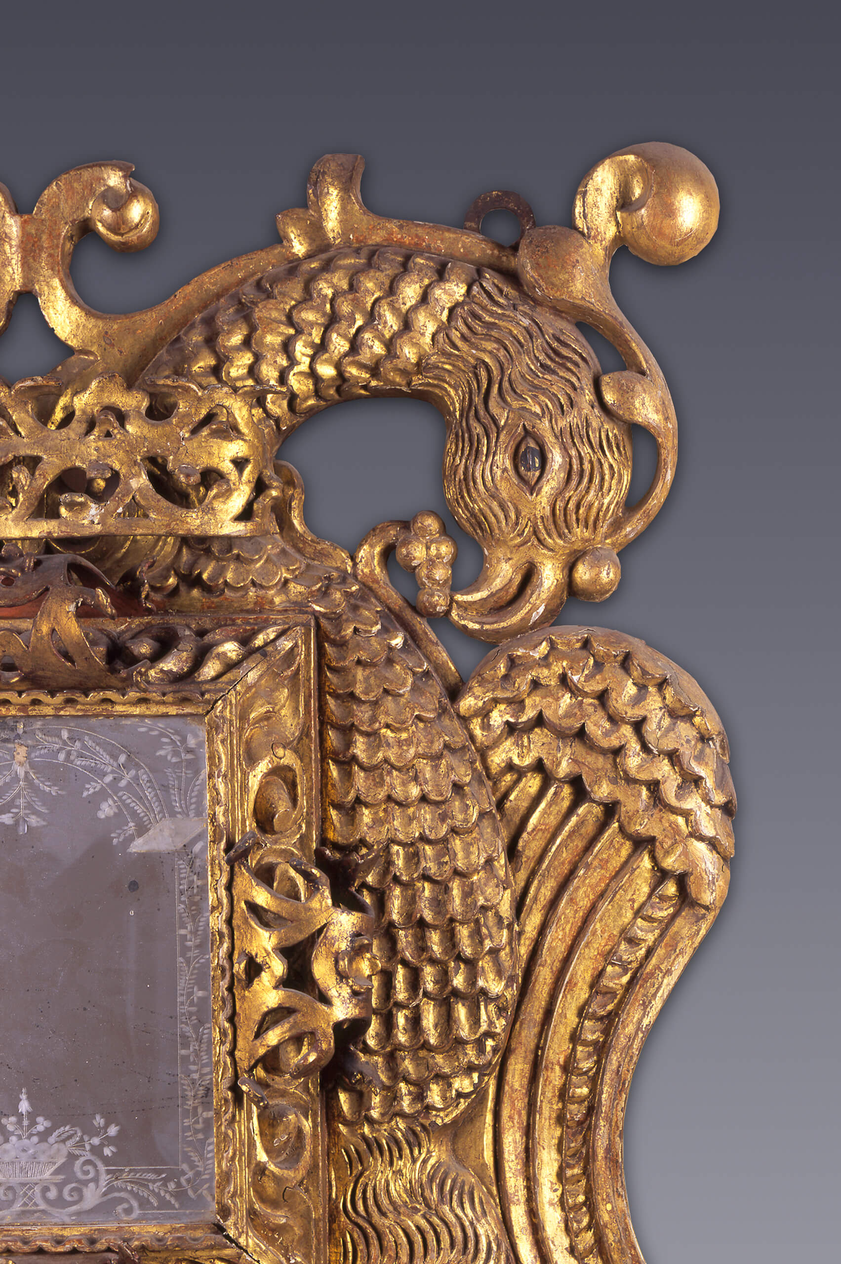 Par de espejos en forma de águilas bicéfalas | Salas de Arte Virreinal y Siglo XIX | Museo Amparo, Puebla