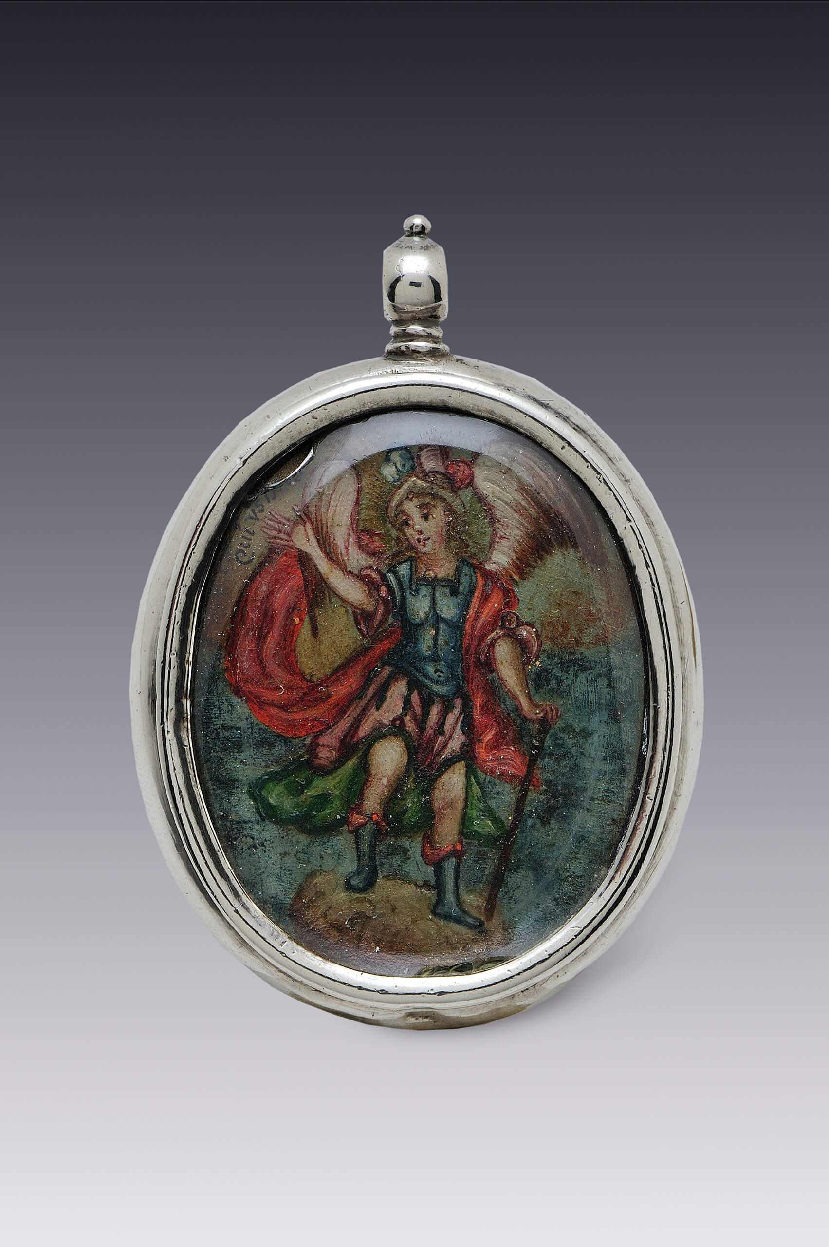 Medallón-relicario (San Miguel y los Cinco señores) | Salas de Arte Virreinal y Siglo XIX | Museo Amparo, Puebla
