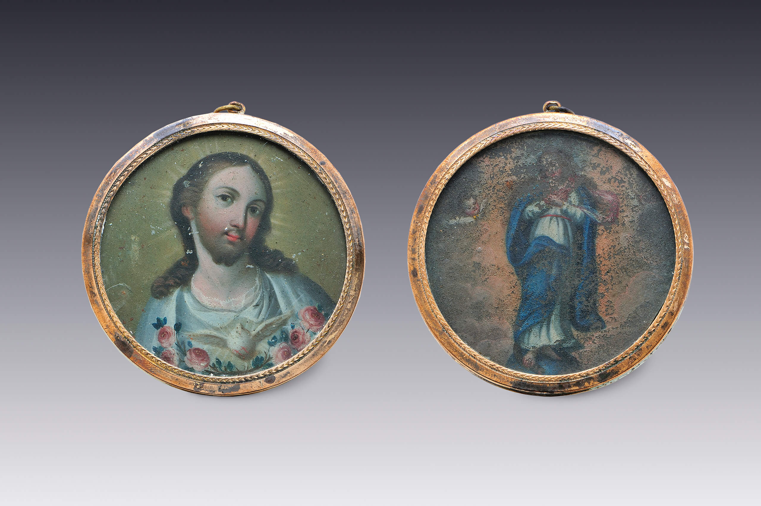 Medallón-relicario (Jesucristo e Inmaculada) | Salas de Arte Virreinal y Siglo XIX | Museo Amparo, Puebla