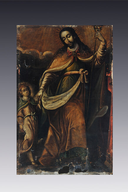 San José con el Niño con símbolos pasionarios