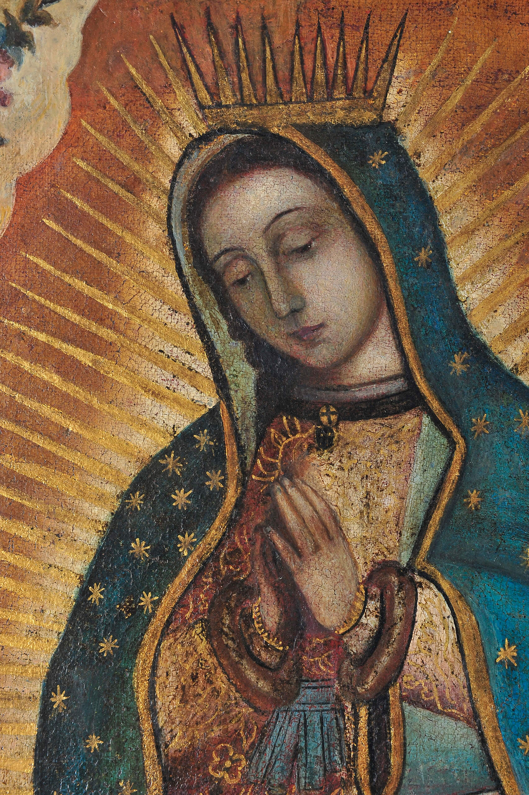 Virgen de Guadalupe con las cuatro apariciones | Salas de Arte Virreinal y Siglo XIX | Museo Amparo, Puebla