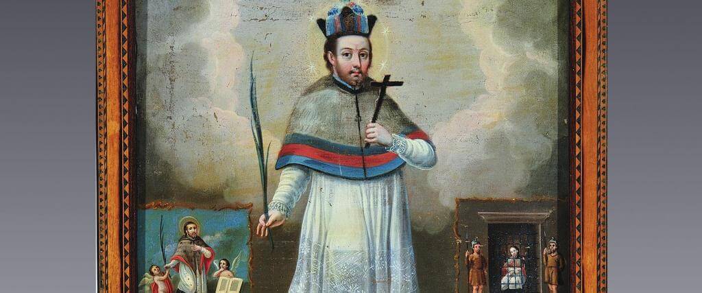 San Juan Nepomuceno con escenas de su vida, martirio y muerte