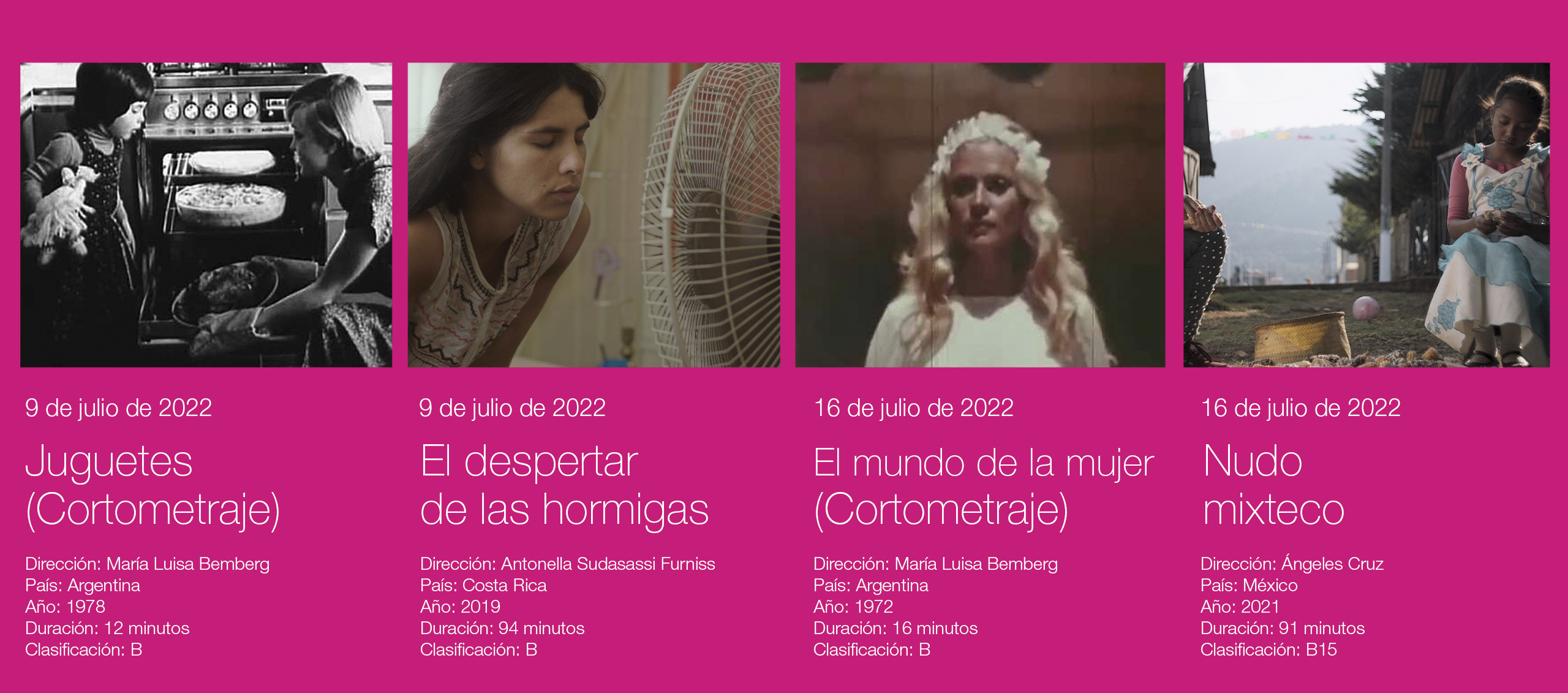 Ciclo de cine feminista | Museo Amparo, Puebla | Museo Amparo, Puebla.